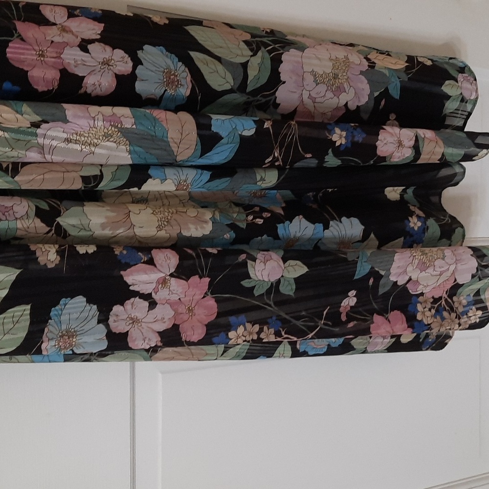 Adrianna Papell Floral Maxi Dress - Black and Blue - Picture 11 of 16